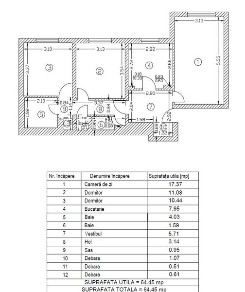 Rahova, Margeanului, vanzare apartament 3 camere.
